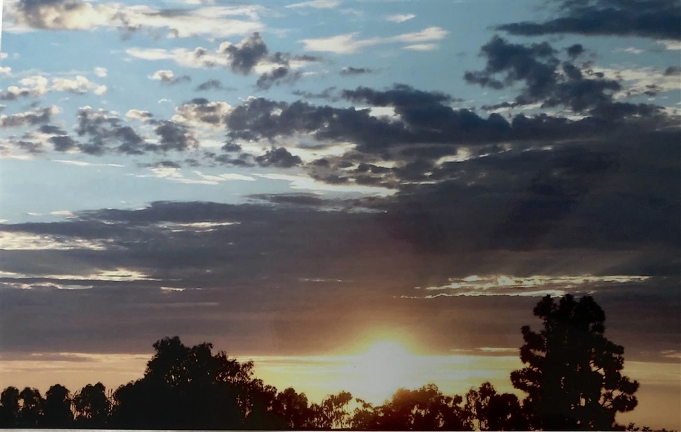Sunset views from one of the two master suites! All pictures have been taken by the sellers and are true to the home and surroundings : )