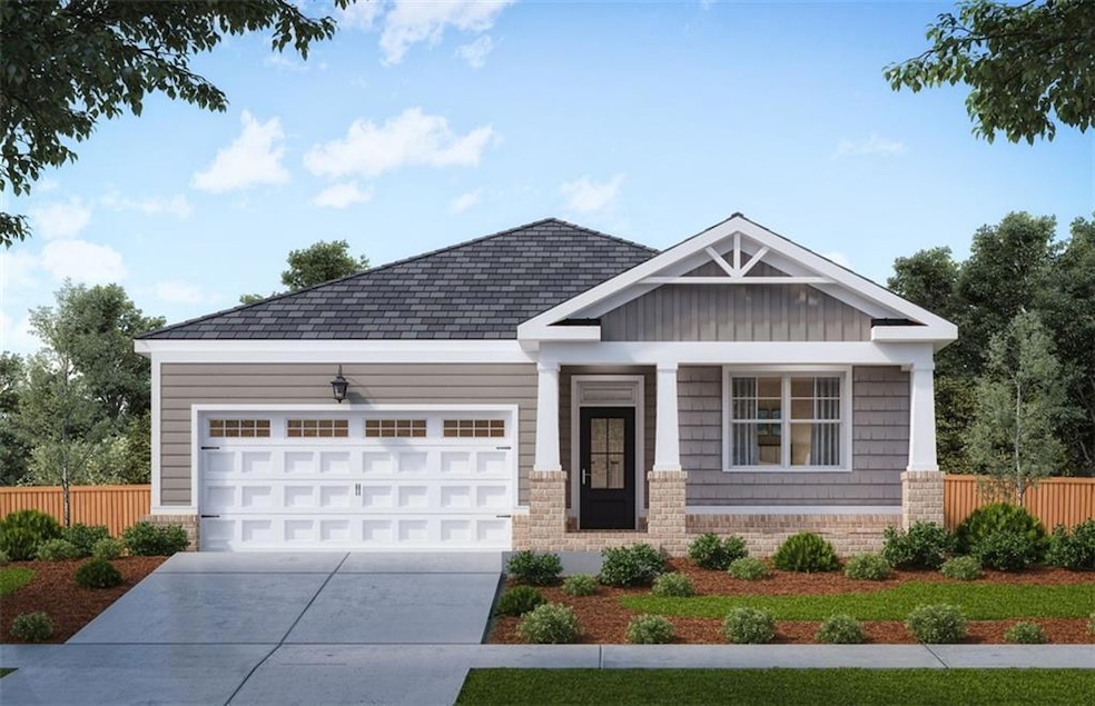 Craftsman-style home with a garage