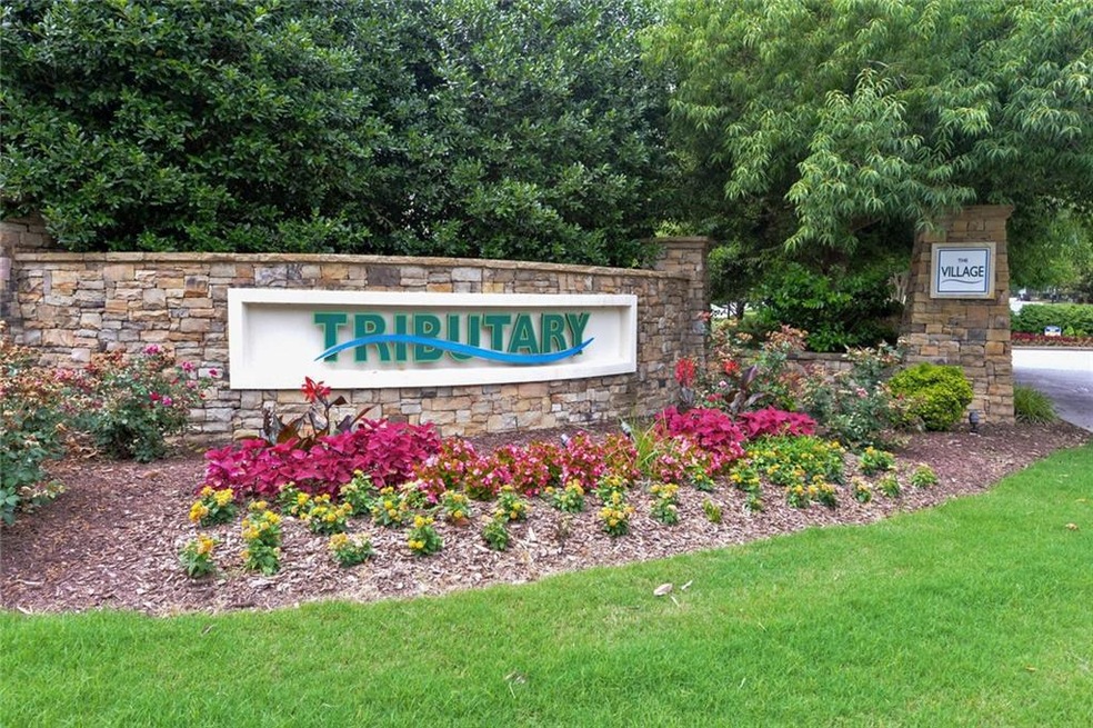 Community sign with a yard