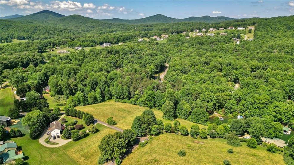 Aerial view featuring a mountain view