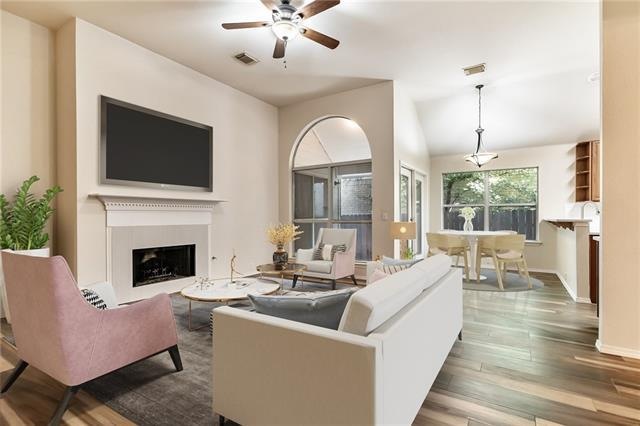 This home features an open floor plan, high ceilin