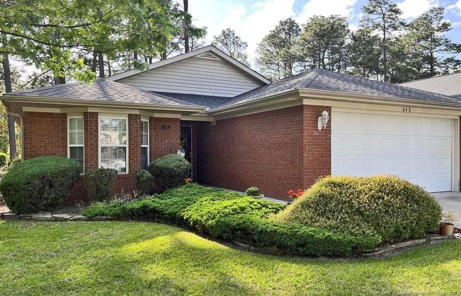 Brick home with two car garage