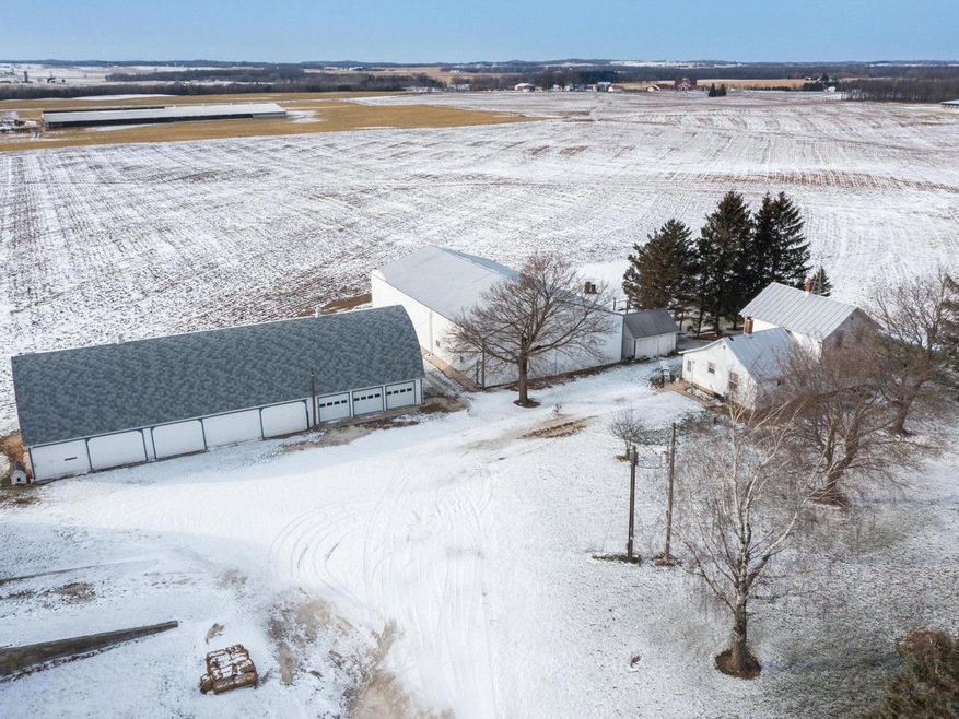 Overhead view of home and main yard