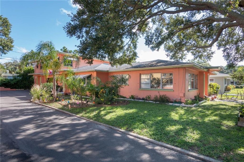 Four rental units.     1 2BR/2BA upstairs.    2 1B