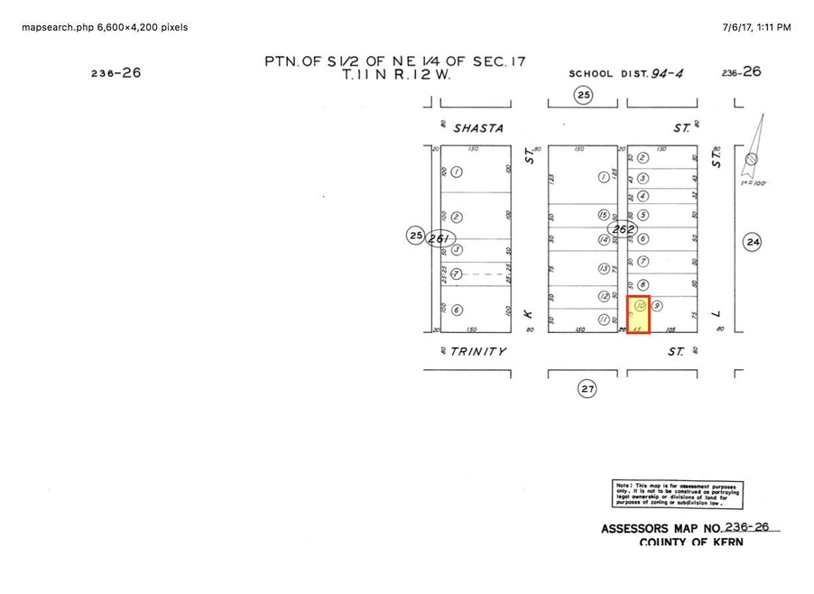 plat map for MLS Trinity