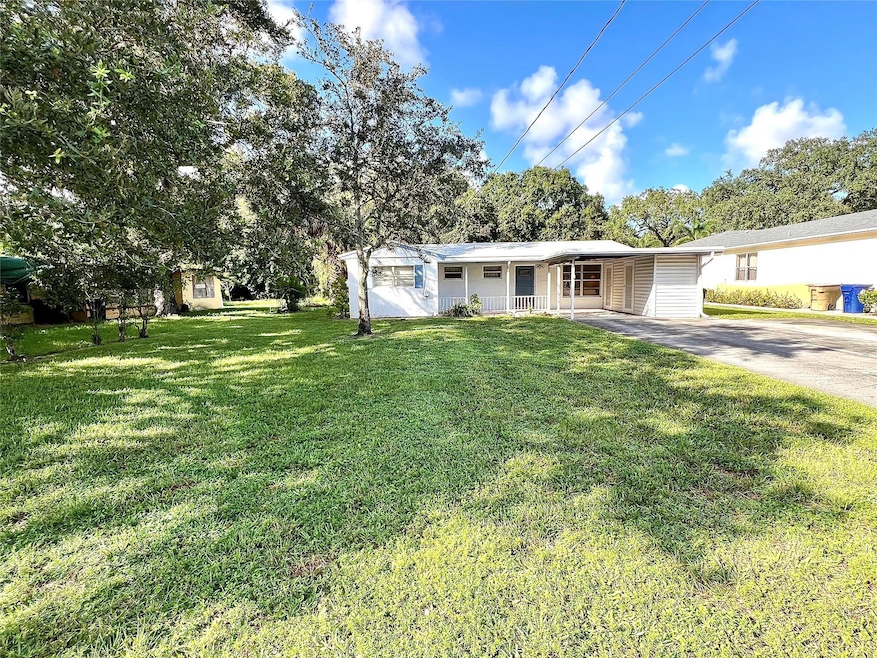 Very large front yard….