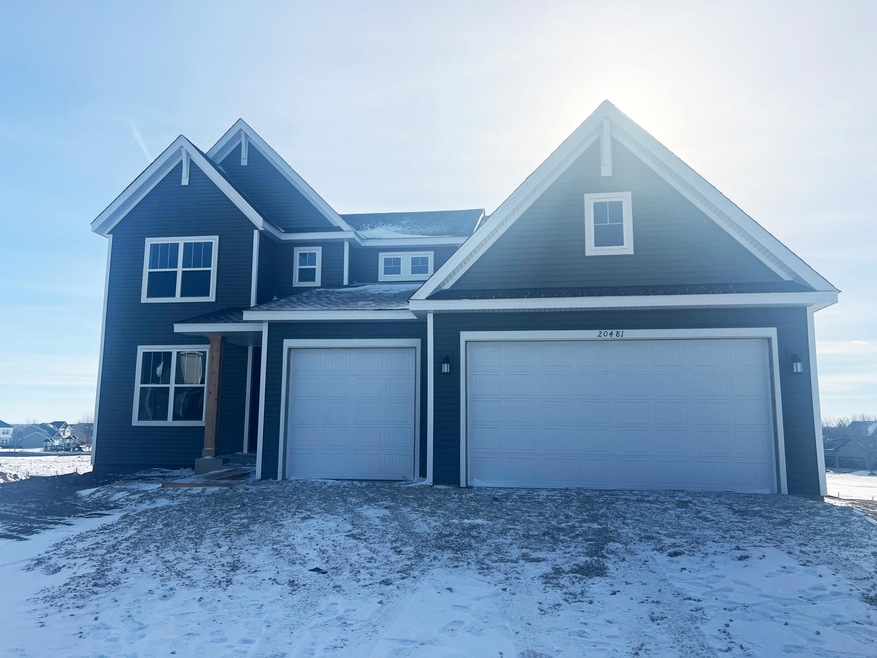 Welcome to 20481 Gargoyle Lane! Introducing our McKinley plan with superior craftsmanship and contemporary design, this 2,956 sq. ft. house is a wonderful place to call home. Actual exterior of the home!