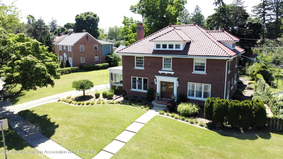 Front drone view