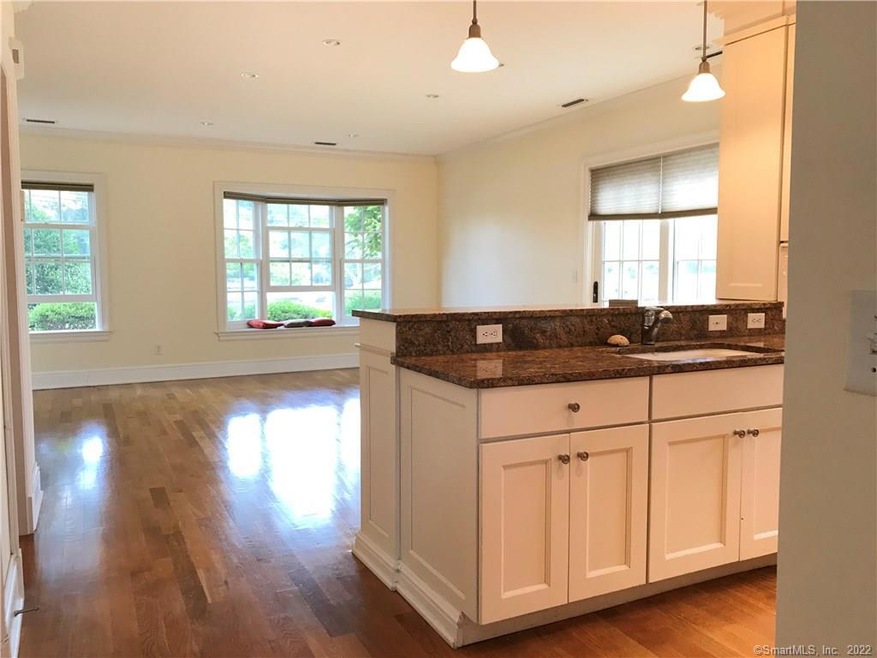 Kitchen into living room facing river