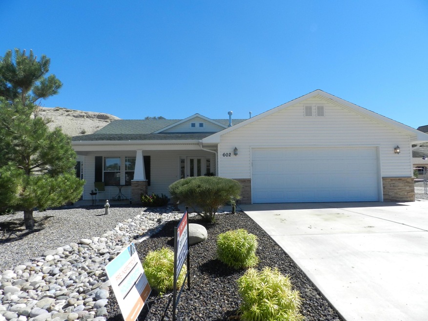 Front with two car garage