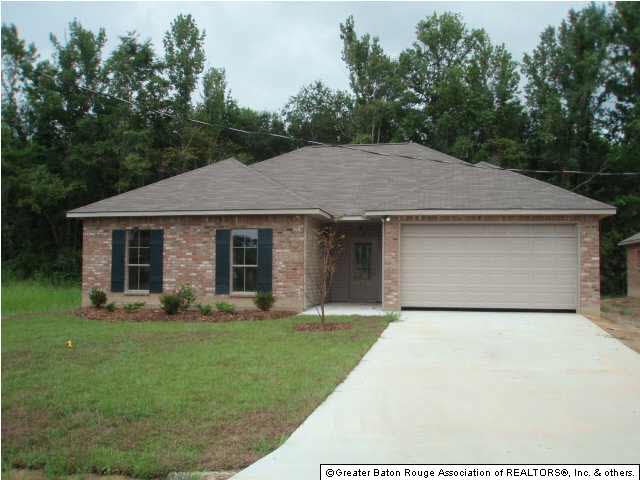 Front with two car garage