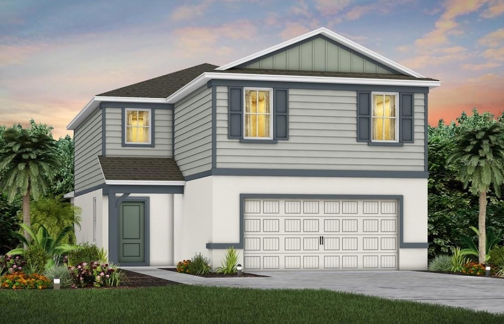 Exterior Design. Artistic rendering for this new construction home. Pictures are for illustrative purposes only. Elevations, colors and options may vary.