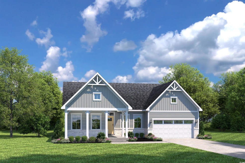 View of front facade with a front yard