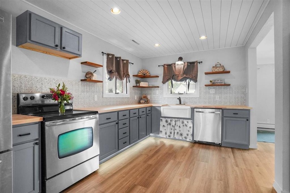 Custom Kitchen, farmhouse sink, shiplap ceiling, m