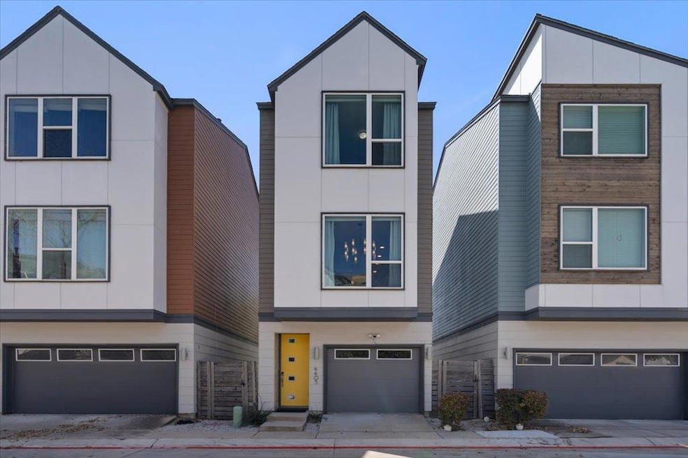Contemporary home with an attached garage
