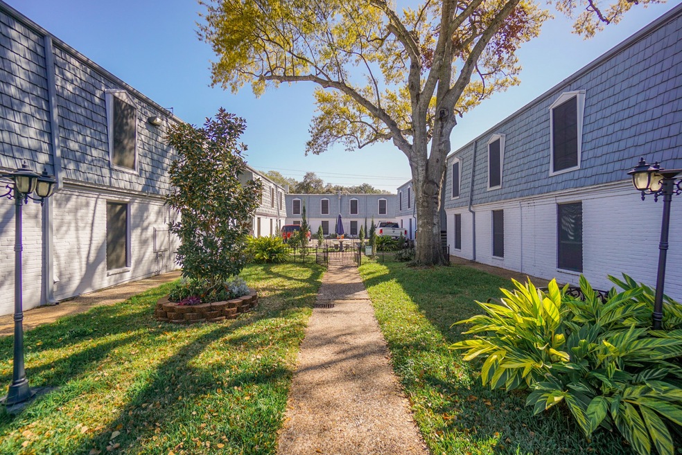 Courtyard area is beautifully maintained.