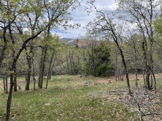 Early spring, pink cliff views