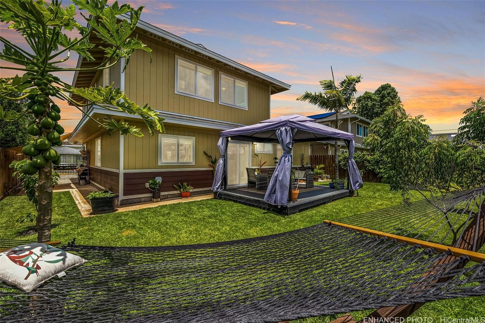 Photo Enhanced. Backyard Oasis with Custom-Built C