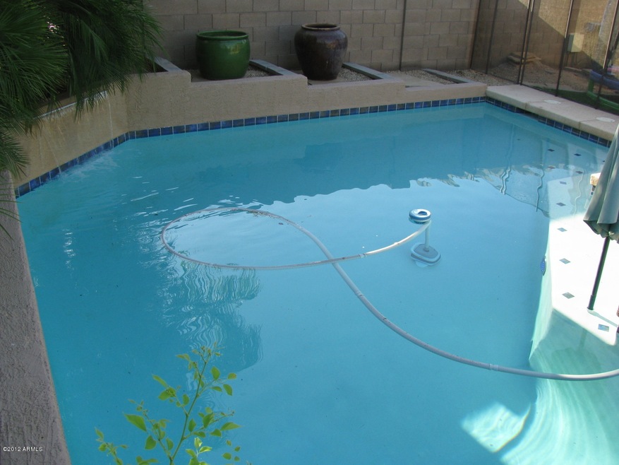Pool with water feature