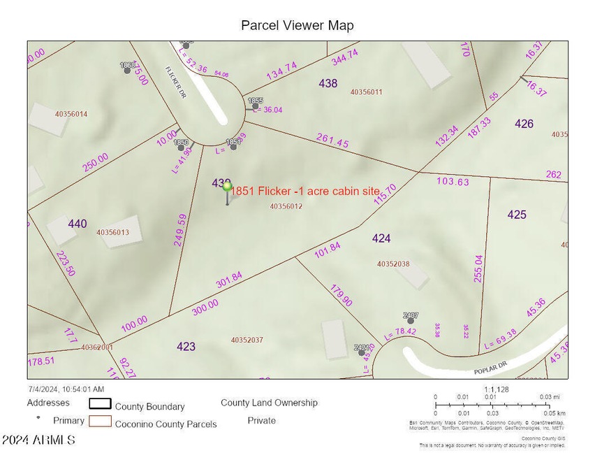 1851 Flicker dimension map