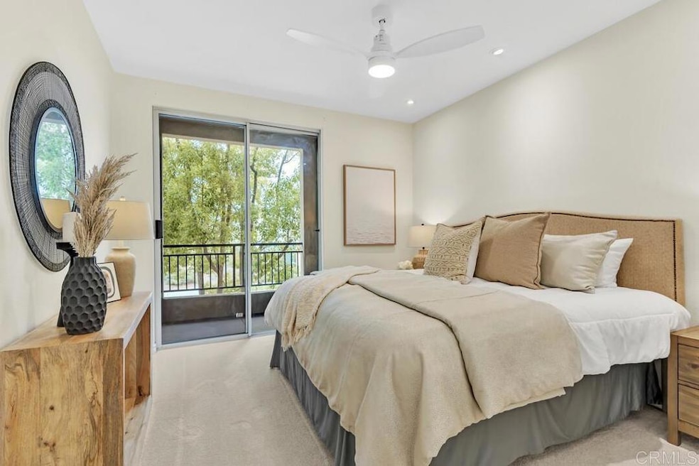 Spacious, high ceilings, newly added canned lighting and ceiling fan. You'll love the walk in closet