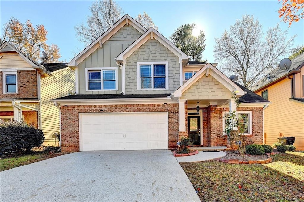 Craftsman inspired home with a garage