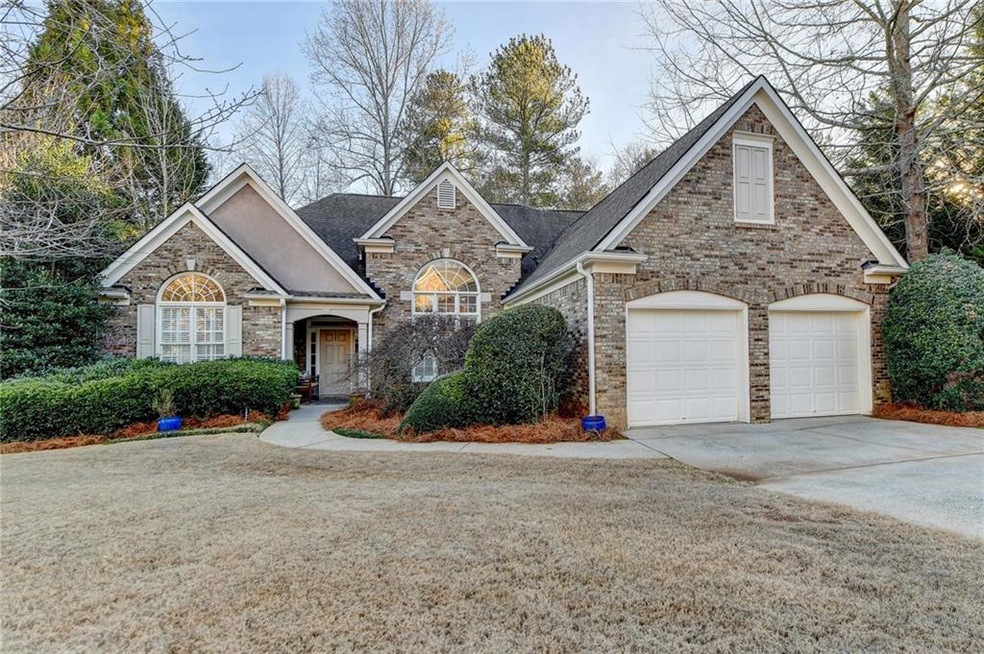 View of front property with a garage