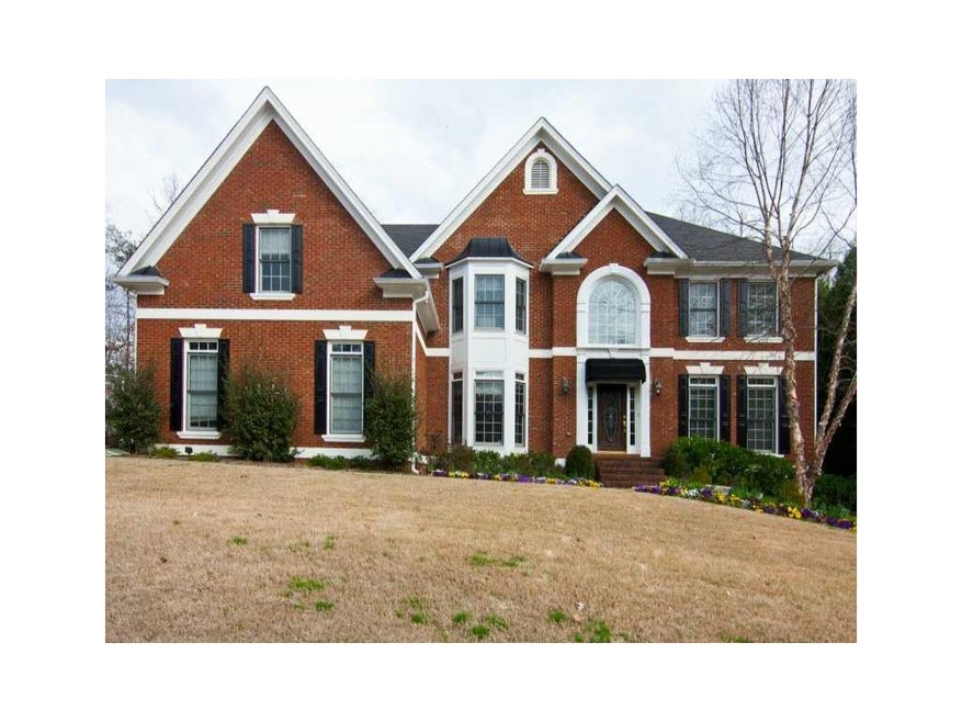 Exterior Front. Beautiful Alpharetta home on large