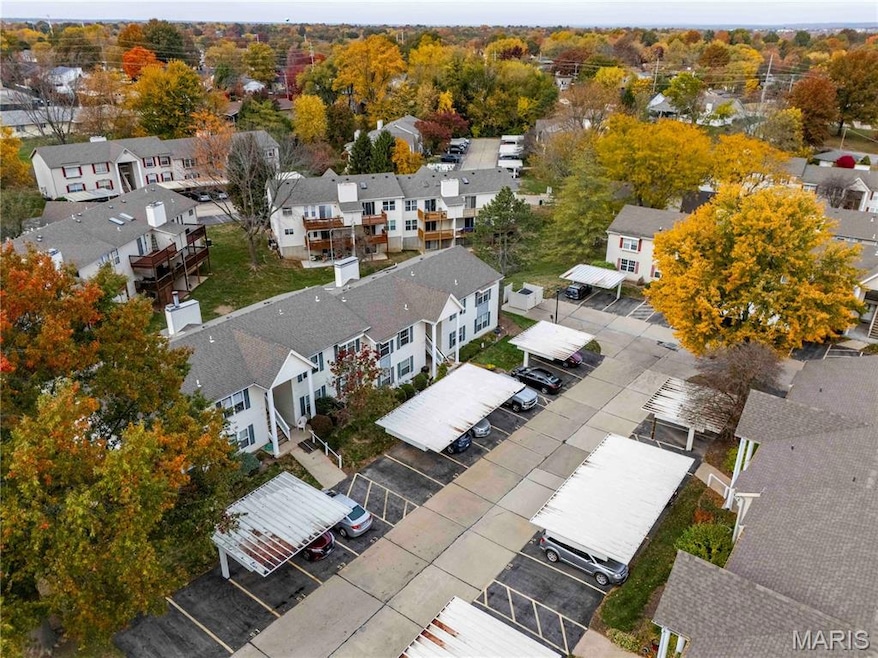 Aerial view of residential area