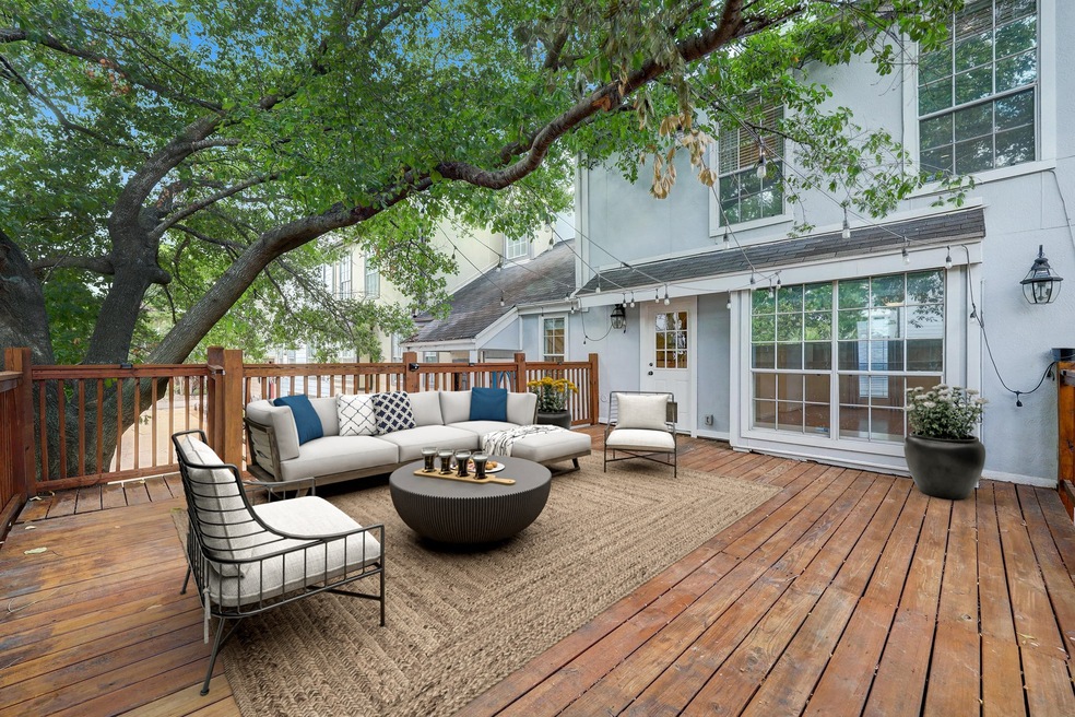 Rare oversized private outdoor deck shaded by matu