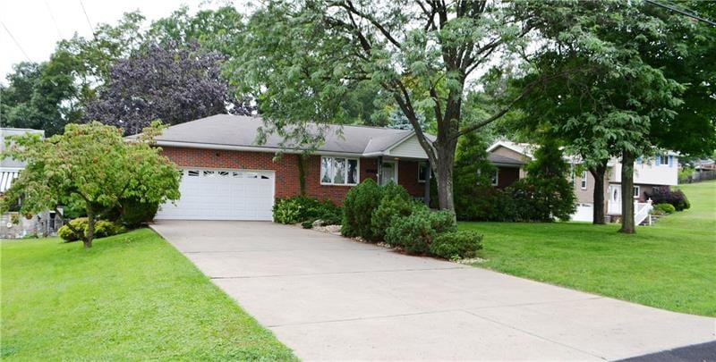 Level Landscaped Front Yard, Double Driveway and 2