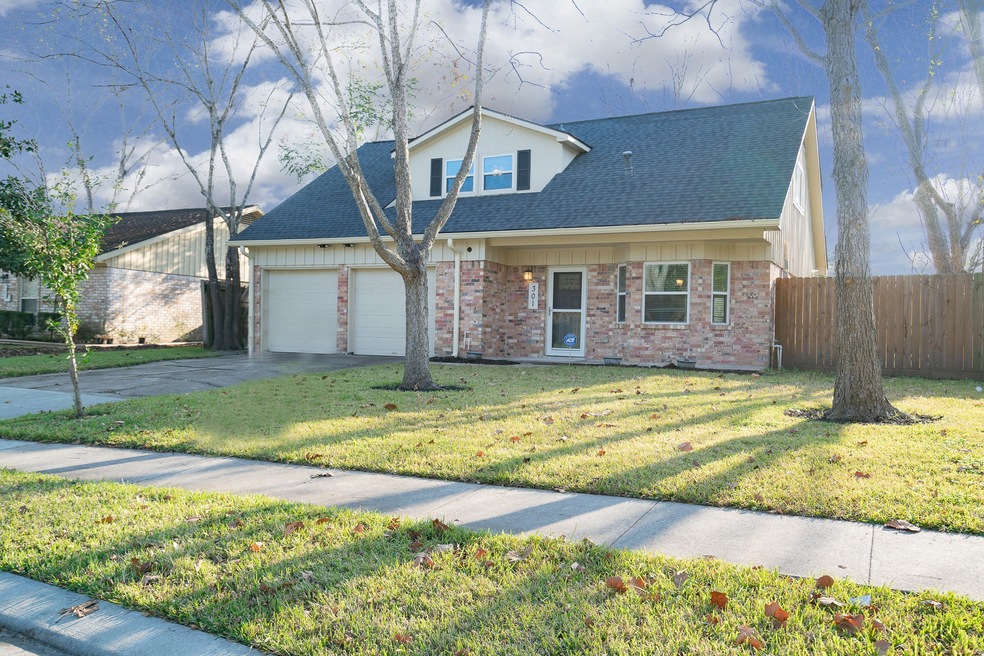 Welcome to 301 Mary Ann Drive in the established Anna Lea community in Friendswood ISD!  This beautifully remodeled two story home boasts a brick and wood elevation with a new roof, a double wide driveway, and recently replaced double paned windows.