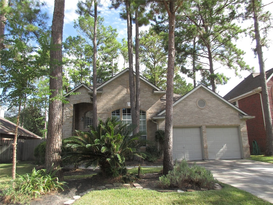 Beautiful front of home with brick and stone exter
