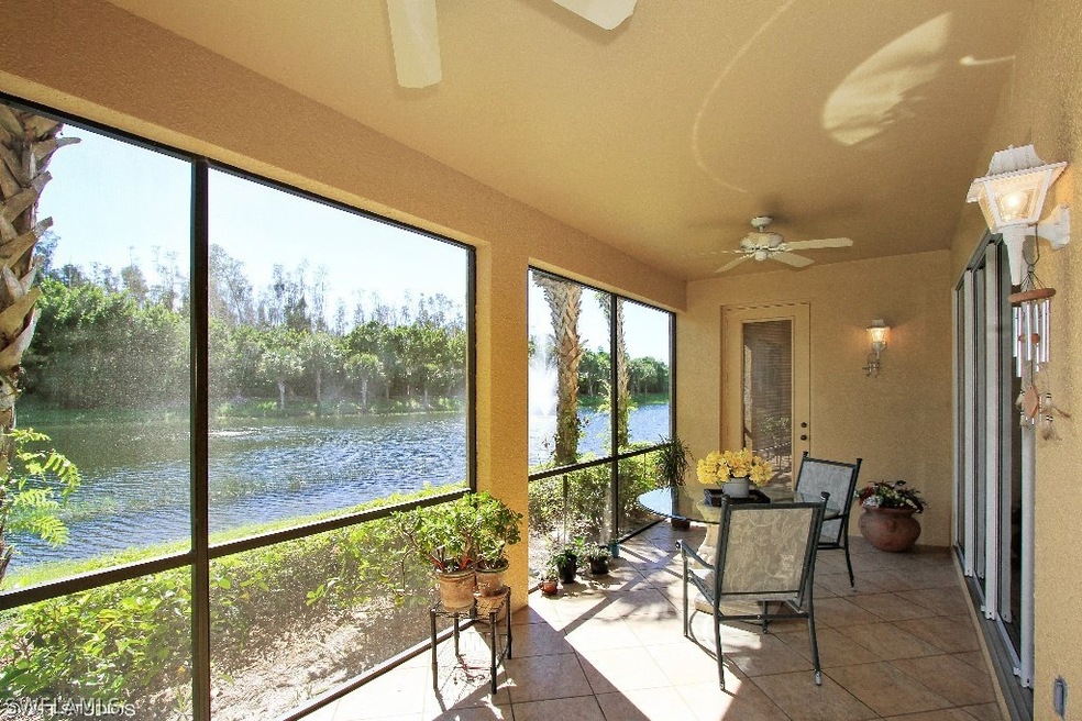 Spacious tiled & screened lanai, ground floor.
