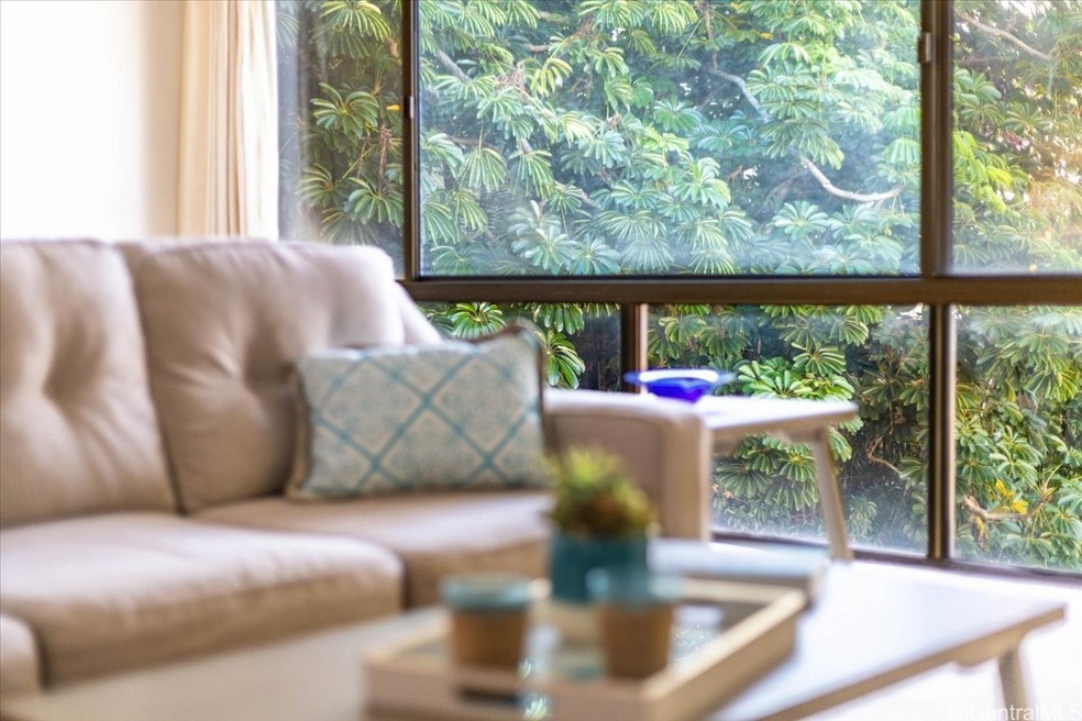 Single-level two bedroom, two bathroom unit tucked