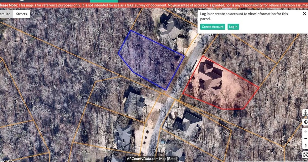 GIS map view highlighted lot