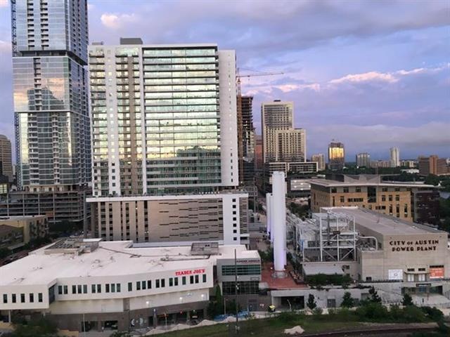 Apartment 15N faces east - offers City + Town Lake