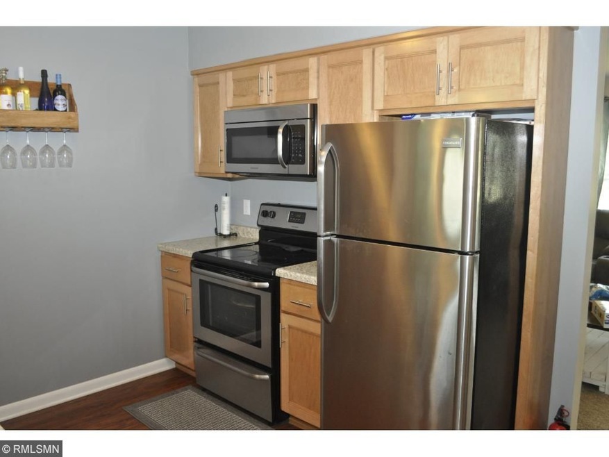 Newer cabinets with stainless steel appliances