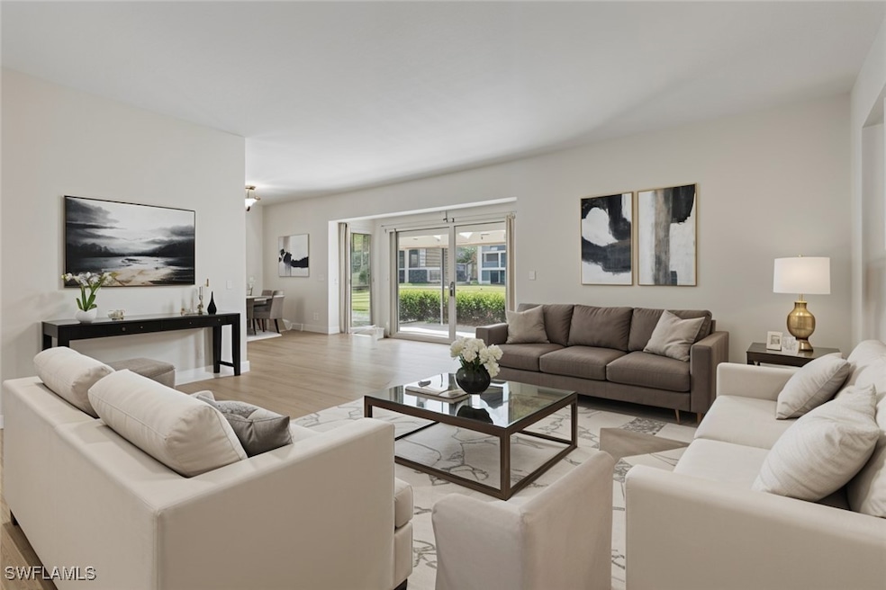 Living area virtually furnished