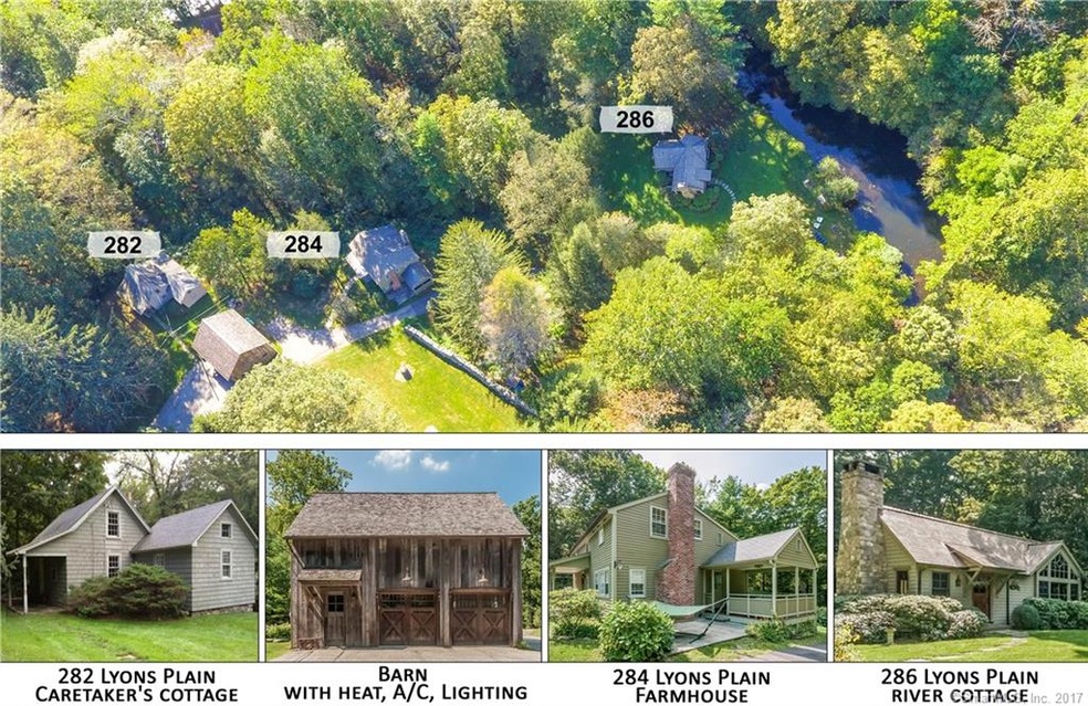Historic family compound with 3 cottages and barn 