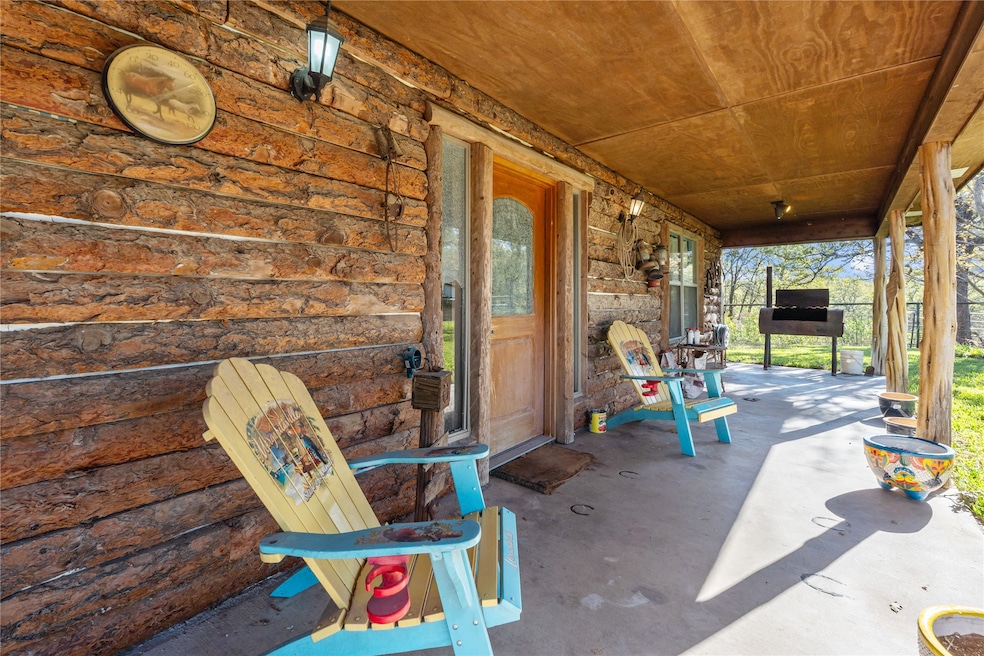 View of covered porch
