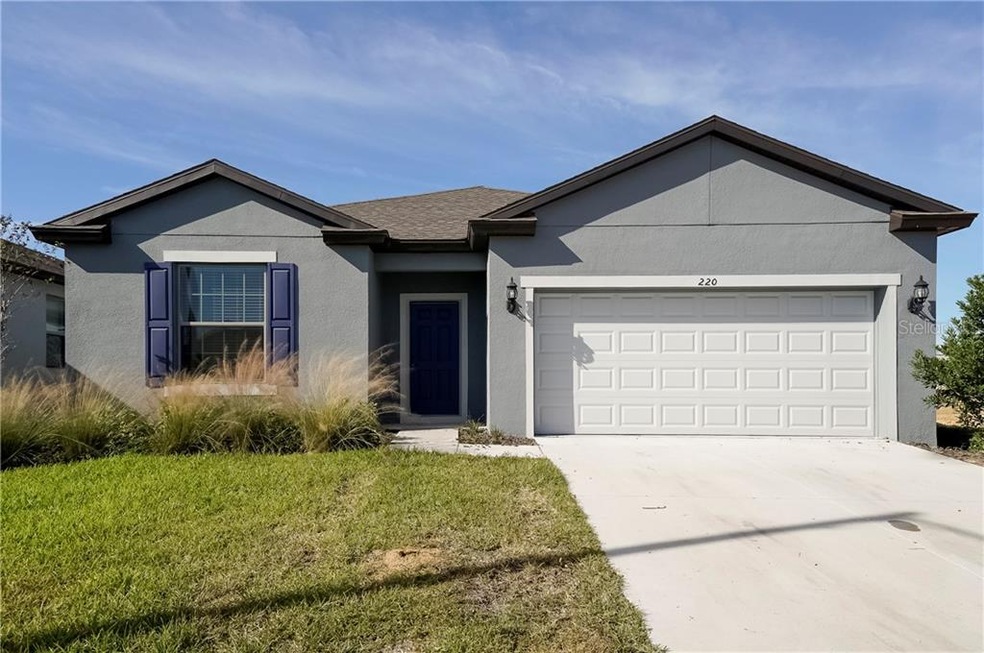 The gray exterior of the front of the house.
