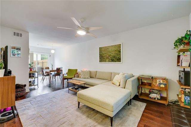 Spacious living room with lots of light.