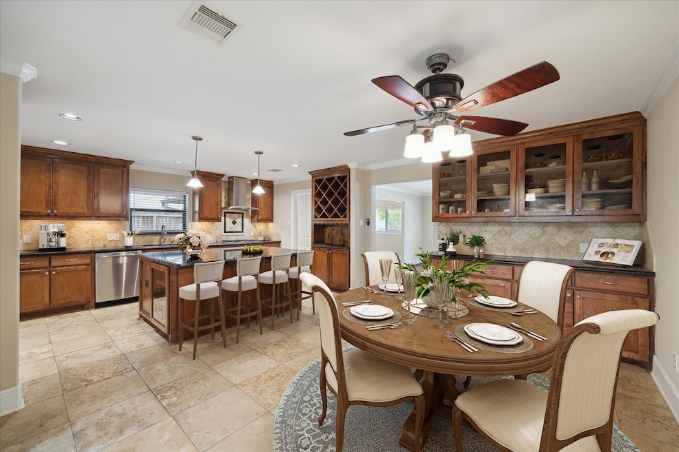 Renovated large open kitchen with breakfast area a