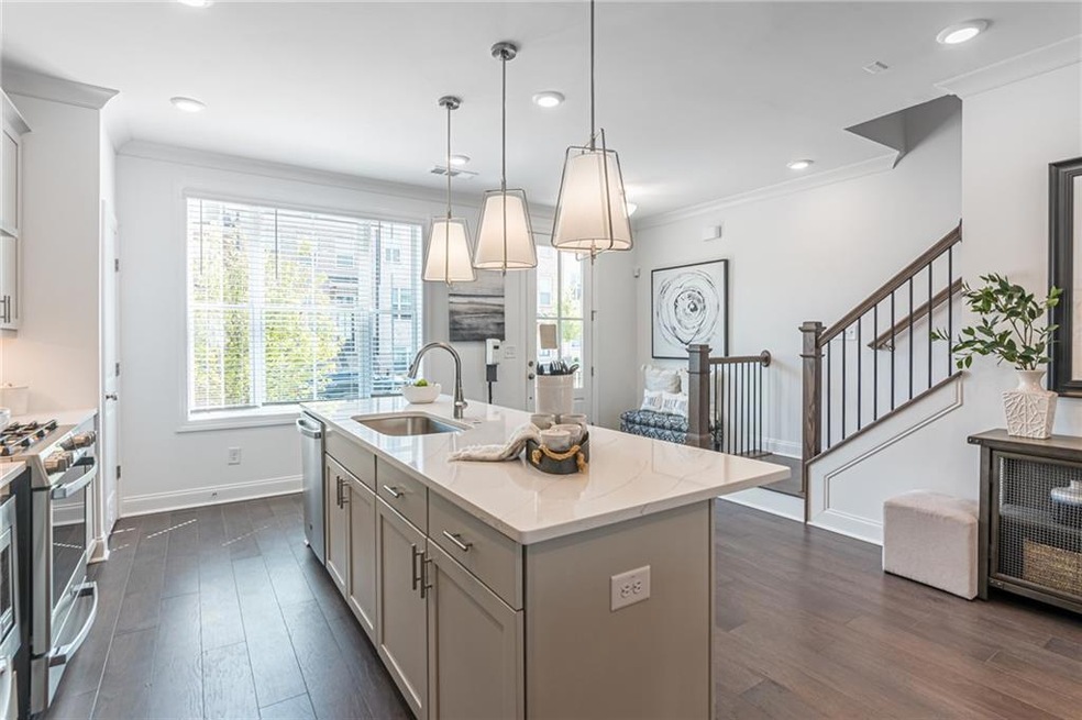 The front door opens into the exquisite kitchen, s
