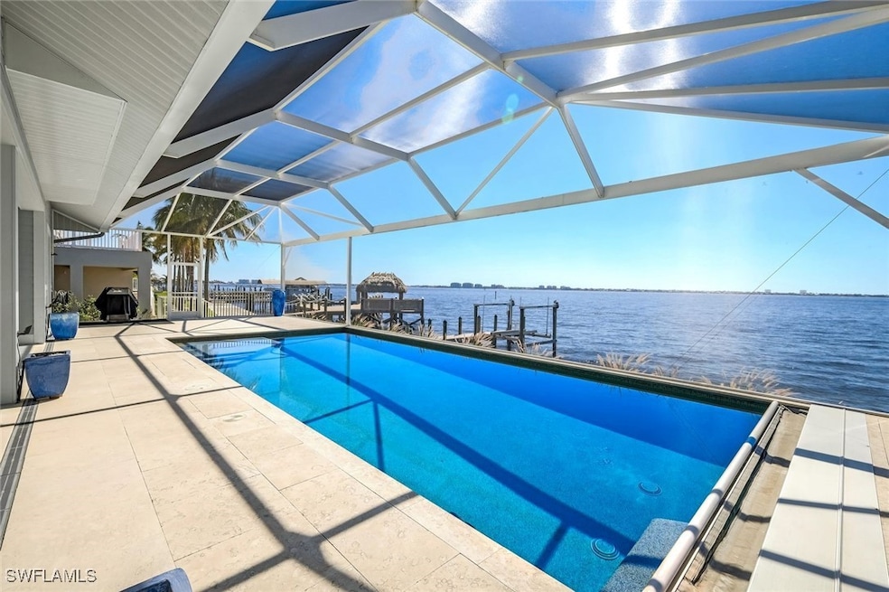The pool is south facing and has a state of the ar