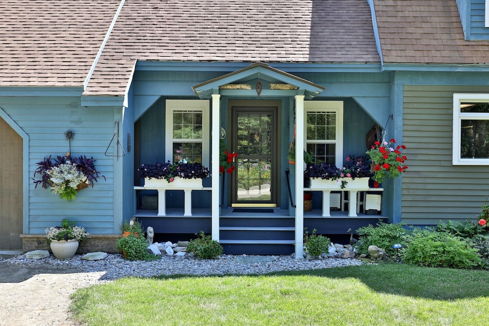 Front entrance and covered porch