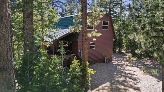 Front of Cabin with Large Covered Deck