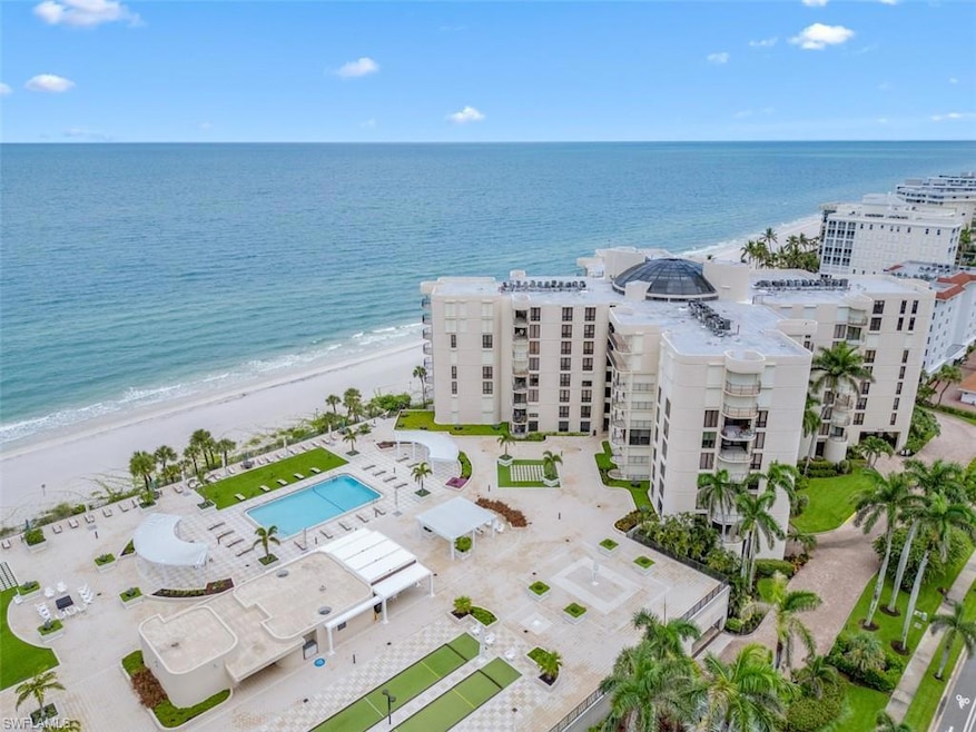 Bird's eye view of expansive beach