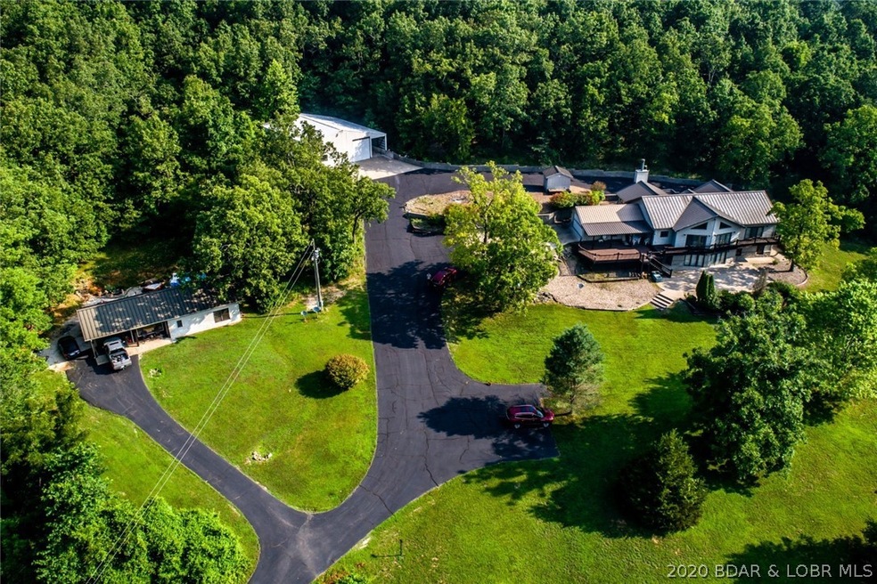 aerial view of the property.